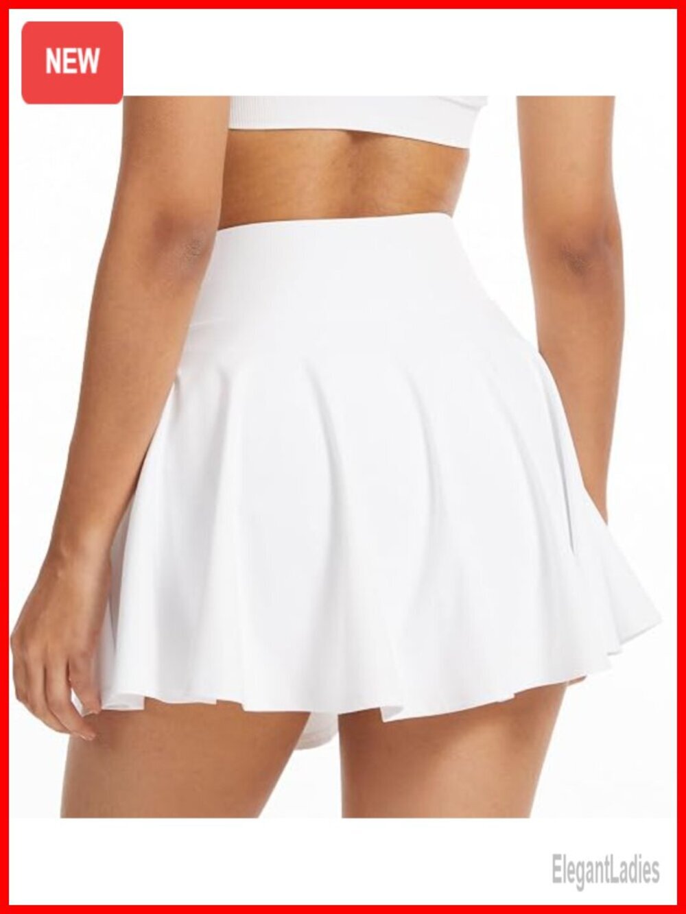 High Waisted Pleated Tennis Skort with Pockets